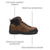 image:imageCAT Mens Threshold Waterproof Steel Toe Work BootReal Brown